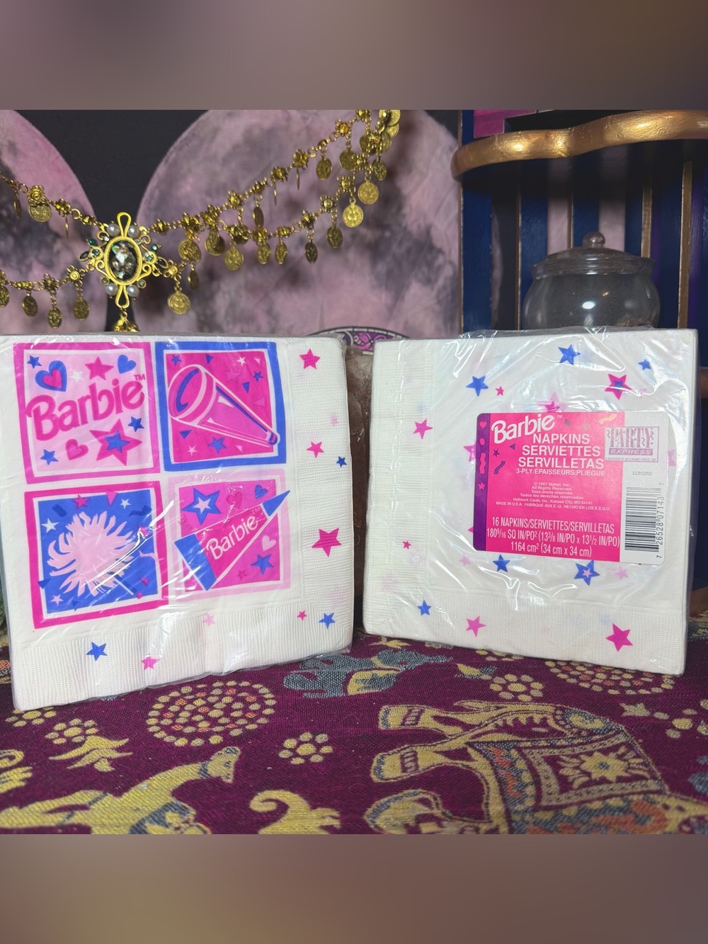 Vintage 1997 Barbie Party Napkins 2 Pack-Packing May Vary-Multiple Available